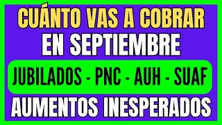 🚨 AUMENTO por IPC a JUBILADOS y PENSIONADOS de ANSES en SEPTIEMBRE ¿HABRÁ BONO ✚ AUH PNC y SUAF [upl. by Yknarf]