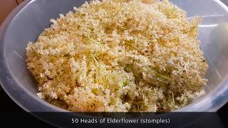 How to make easy DIY Homebrew Elderflower quotchampagnequot fizzy cheap alcoholic wine 125 alcohol [upl. by Nickolai717]