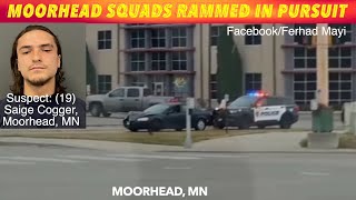 Moorhead Squads Rammed During Pursuit CAPTURED ON VIDEO [upl. by Ramona]