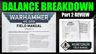 PT 2 Munitorum Field Manual Review Warhammer 40000 Q2 April 2024 10th Edition Metawatch new40k [upl. by Nylkcaj]