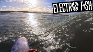 Surfing 106 Electrofish Glider at Widemouth Bay Cornwall GoPro POV [upl. by Macdermot]