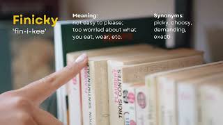 Finicky Word  Learn English word Pronunciation amp meaning [upl. by Nyleahs494]