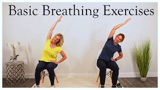 Easy chair exercises for seniors to improve breathing  COPD pulmonary rehab shortness of breath [upl. by Sairtemed]