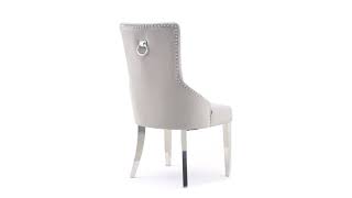 Belgravia Grey Velvet Knockerback Dining Chairs from Furniturebox UK [upl. by Hyacinthe419]