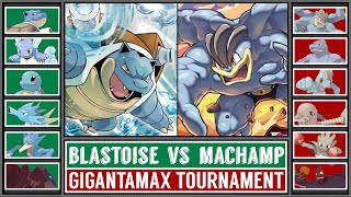 Quarterfinal GMAX BLASTOISE vs GMAX MACHAMP  Gigantamax Pokémon SwordampShield TournamentBattle 3 [upl. by Iggam143]