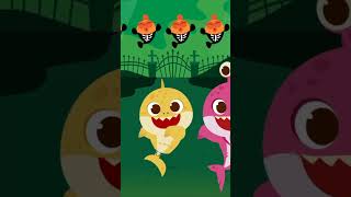 僵屍鯊魚一家 🧟‍♀ 萬聖節快到啦！  鯊魚寶寶 Baby Shark 碰碰狐 Pinkfong 兒歌 童謠 shorts halloween [upl. by Arehahs]