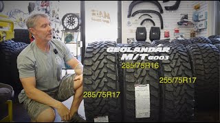 OffRoad Tire Size Comp 255 vs 285 vs 295 vs 315 vs 37quot [upl. by Nesaj]