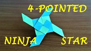 How To Make a 4Pointed Transforming Ninja Star Origami [upl. by Treborsemaj]