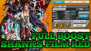 SHANKS FILM RED FULL BOOST GAMEPLAY  ONE PIECE BOUNTY RUSH  OPBR [upl. by Eyar385]