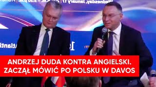 Andrzej Duda odpuścił sobie angielski w Davos Nie obyło się bez komentarzy [upl. by Korenblat773]