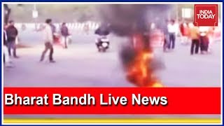 Bharat Bandh Live Updates Violent Scenes From Odisha Karnataka Kerala West Bengal [upl. by Sidras]