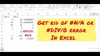 Remove NA or DIV0 error in Excel using IFERROR Formula [upl. by Aisak]