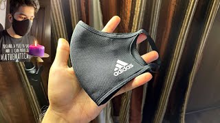 Premium Adidas Face Mask Review with Candle Fire Blow Test [upl. by Ilahsiav]