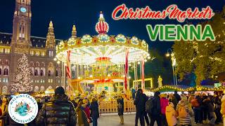 Vienna Christmas Markets 2024 🎄✨ – 4K Night Walking Tour [upl. by Eolc236]