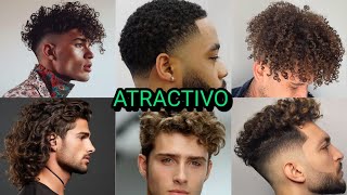 Cortes de pelo para hombres con CABELLO RIZADO moda 2025 [upl. by Orran]