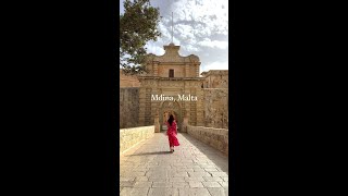 Step into the medieval city of Mdina 🤩🩷 [upl. by Ayotahs]