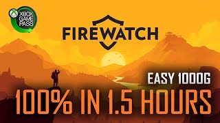 Firewatch  All Achievements in 15 Hours Guide  Xbox Game Pass  Easy 1000G [upl. by Darn]