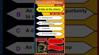 Idioms and phrases  A bite at the cherry  Black book of vocabulary [upl. by Vershen]