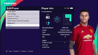 Mason Greenwood face e football pes 2021 Manchester united [upl. by Sidonnie359]