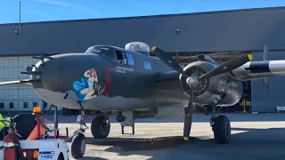 B25 Bomber to join Lancaster for Remembrance Day flight [upl. by Chita664]