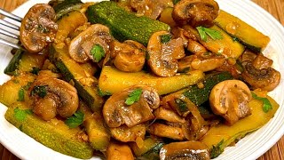 Unglaublich wie lecker Diese Zucchini mit Pilzen sind besser als Fleisch Einfach und schnell [upl. by Jillene377]