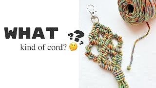 DIY Macrame keychain made of unusual cord [upl. by Bonne]