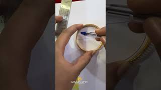 Own factory electroplated wtsp 8304018319 manavattygoldcoveringesale imitationgold banglesize [upl. by Kcinimod]