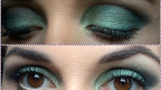 Trucco smokey eyes verde elegante [upl. by Landon]