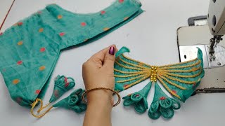 हर किसी को पसंद आएगा ये खूबसूरत ब्लाउज डिजाइन make to easy beautiful blouse design cutting stitching [upl. by Trey]