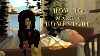 HOW TO make a HOMESTORE roblox [upl. by Rothstein]