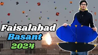 Faisalabad basant 2024🪁😱Night and day basant🤑Record patang bazi 😍fairing🔥AK47😱 [upl. by Lidstone]