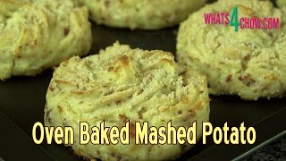 Oven Baked Mashed Potatoes  Crispy on the Outside Tasty and Creamy on the Inside [upl. by Aihtiekal]