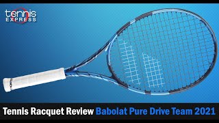 Babolat Pure Drive Team 2021 Racquet Review  Tennis Express [upl. by Enelez]