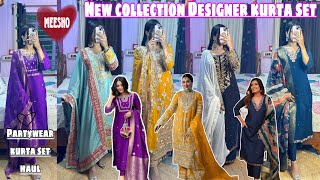 Meesho Designer Partywear Kurta Set Haul🌻Pakisthani Suit Haul Try on HaulAll under Rs1500 [upl. by Hecker]