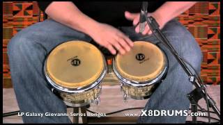 Bongos at X8 Drums LP Galaxy Giovanni Series Wood Bongos [upl. by Atalanta]