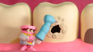 Play Doh Videos 🦷 DENTIST 🦷 Tooth Trouble 🦷 Stop Motion PlayDoh Kids  The PlayDoh Show [upl. by Sethi]