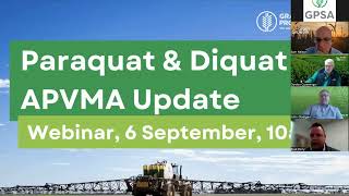 GPSA Paraquat amp Diquat APVMA Update Webinar 6 September 2024 [upl. by Robinette332]