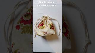 How to make a drawstring pouch drawstringbag bagsewing sewingtutorial [upl. by Lyrrad467]