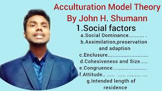 Acculturation Model Theory by John H Shumann in bangla [upl. by Adamo]