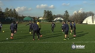 ALLENAMENTO INTER REAL AUDIO 22 01 2014 [upl. by Idnew]