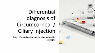 Differential diagnosis of Circumcorneal  Ciliary Injection [upl. by Wagoner]