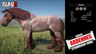 Get the Ardennes Strawberry Roan in Red Dead Redemption 2 One of the most rare horses in the game [upl. by Mazurek]