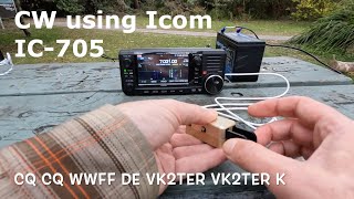 Portable CW using Icom IC705 [upl. by Nolie218]