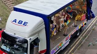 Ledbury Carnival 2024 Procession from Primary School Bridge Official [upl. by Acnalb]