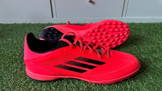 Adidas F50 League Turf Shoes Review  On Feet amp Unboxing ASMR 4K [upl. by Hoo]