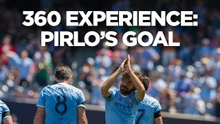 360 EXPERIENCE  Andrea Pirlo Free Kick Goal vs Philadelphia  61816 [upl. by Pinckney]