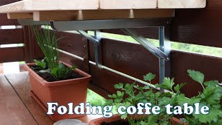 Folding table  DIY for small balcony [upl. by Eugenia]