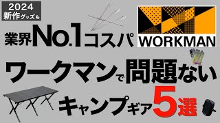 【キャンプ道具】ワークマン2024春夏新作キャンプ道具がヤバい！コスパ最強のキャンプギア5選 [upl. by Coshow822]