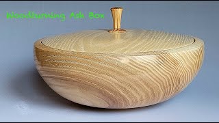 Tornitura ciotola in frassino con coperchio Turning Bowl With Ashwood lid [upl. by Nidnarb]