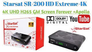 Starsat SR200HD Extreme 4K UHD GM Screen Complete Details [upl. by Htederem]